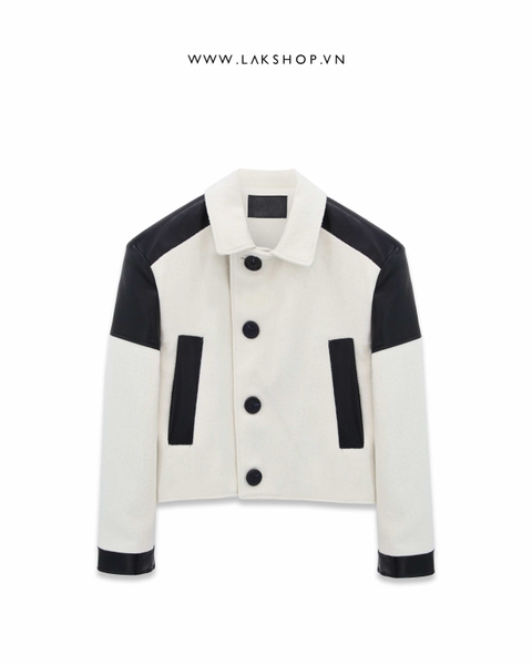 White Tweed with Leather Jacket cs2
