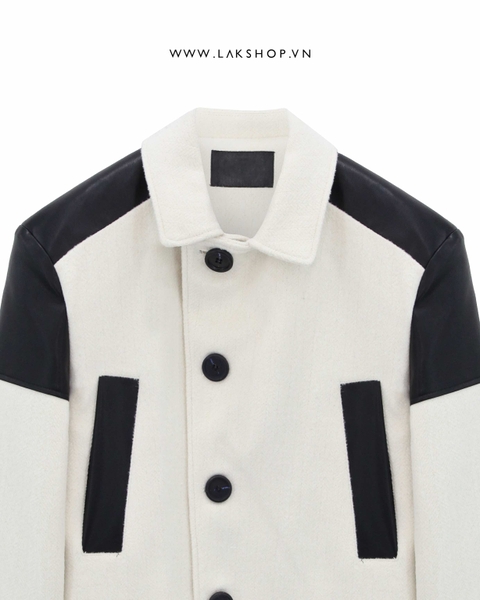 White Tweed with Leather Jacket cs2