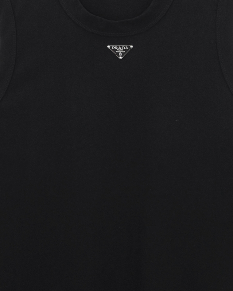 Pr@da Triangle Logo Black Tanktop