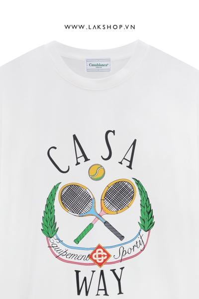 C@sablanca Casaway Tennis T-Shirt in white  cx2