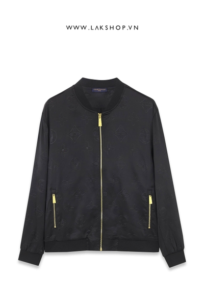 Loujs Vujtton Monogram Gold Zipper Bomber Jacket  cs9