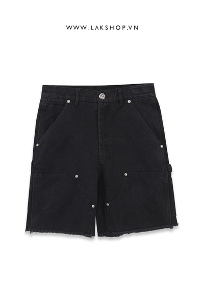 Chr0me Hearts Cross Black Pocket Denim Shorts