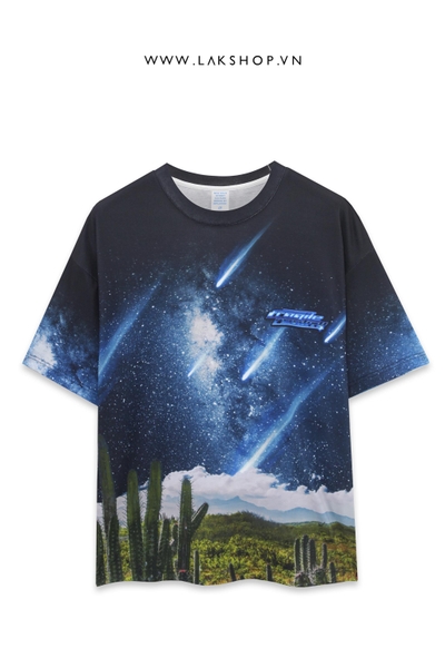 Oversized Meteor Garden Print T-shirt cx5