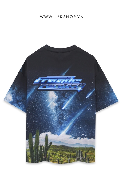 Oversized Meteor Garden Print T-shirt cx5