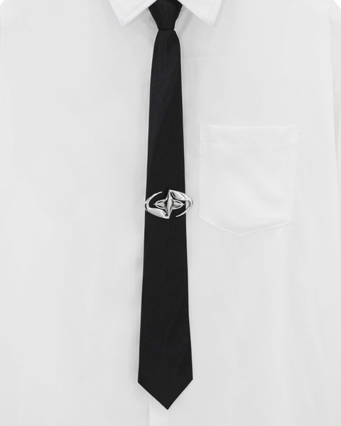 Áo Oversized White with Star Tie Shirt