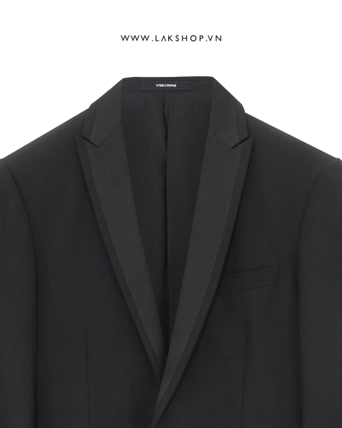 Áo Black One Button Italian Fabric Blazer SK48 cs2