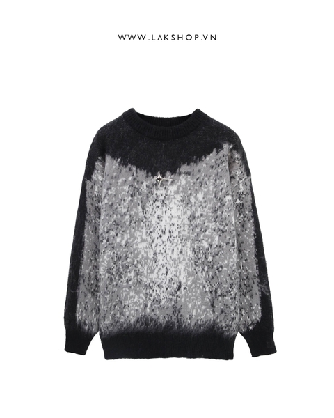 Áo Oversized Black Grey Smoking Sweater cs3