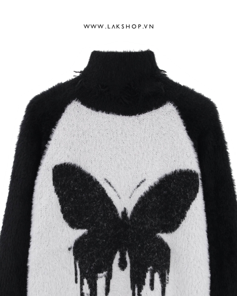 Highneck Butterfly Mohair Sweater cs3