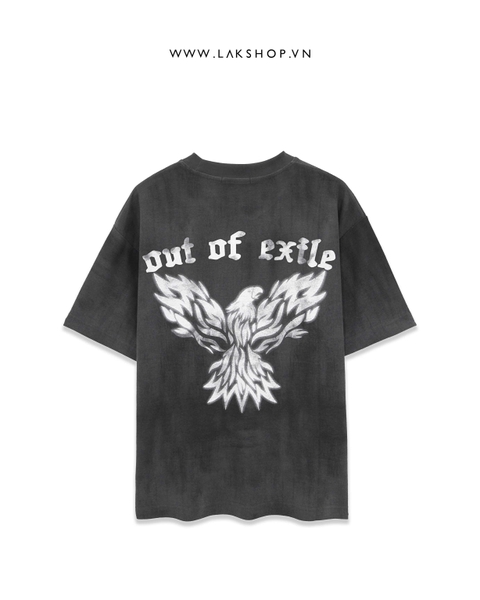 Oversized Eagle Print Washed T-shirt