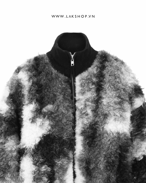 Faux Fur Grey Smoke Jacket cs3