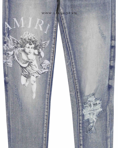 Amjrj Cherub Print Jeans