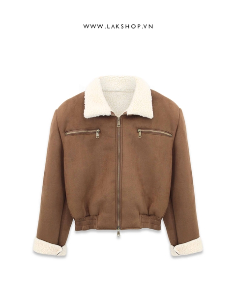 Áo Tobacco Faux Fur Faux Suede Jacket cs2