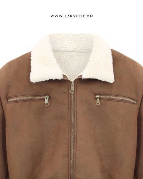 Áo Tobacco Faux Fur Faux Suede Jacket cs2