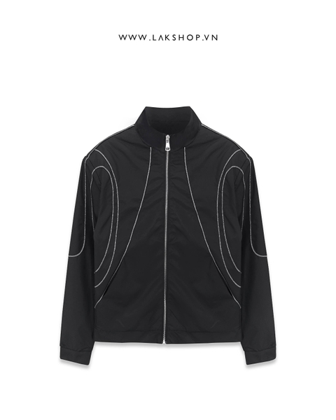 Áo Nyon Black with Silver Trim Moto Jacket Cs2