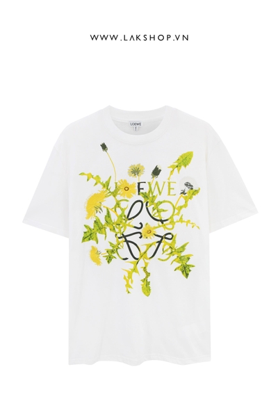 L0ewe Anagram Flowers Embroidered Cotton-Jersey T-shirt