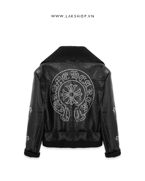 Black Cross with Fur Jacket cs2