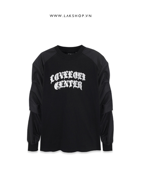 Áo Oversized Slogan Center Shoulder Padding Sweatshirt cs2