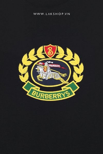 Burb3rry Archive Logo Cotton Black T-shirt  cx2