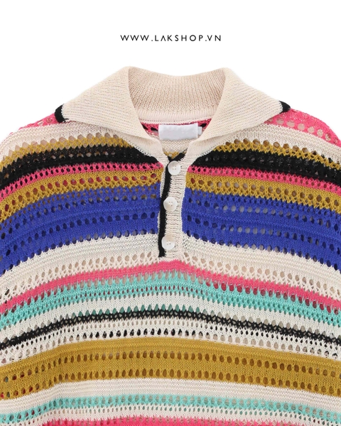 Áo Rainbow Knit Polo