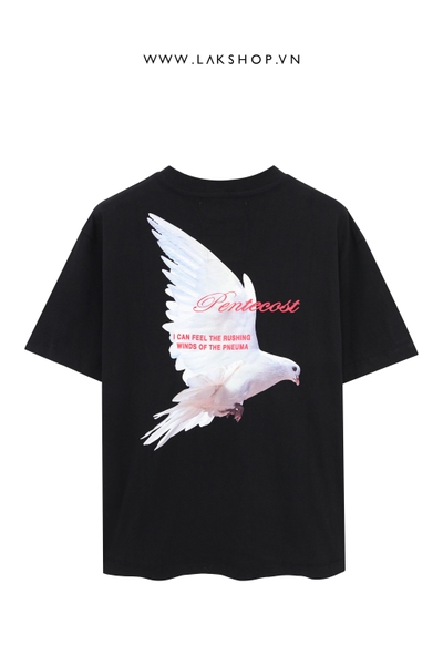 Rjvjng Ton Pentecost Bird Print Black T-shirt cs2