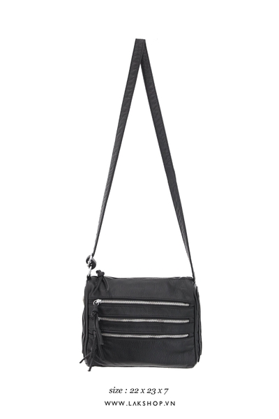 4-Zipper Crossbody Bag