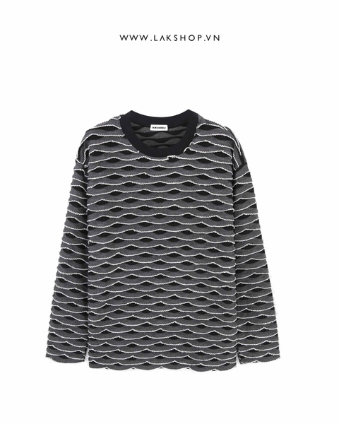 Gray with Wavy Edges Sweatshirt cs2