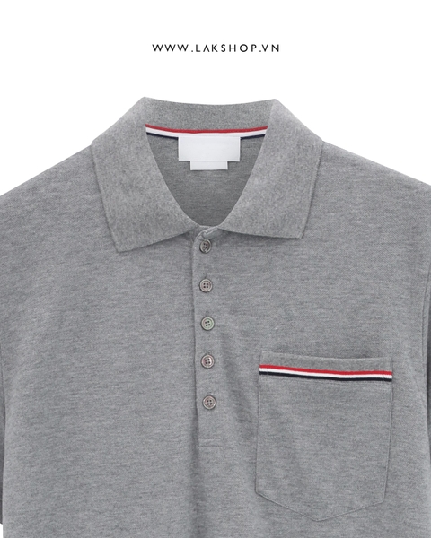 TB Grey Fine Mercerized Pique Polo Shirt