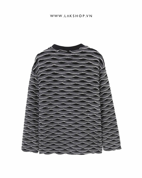 Áo Gray with Wavy Edges Sweatshirt cs2