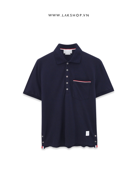 TB Navy Fine Mercerized Pique Polo Shirt