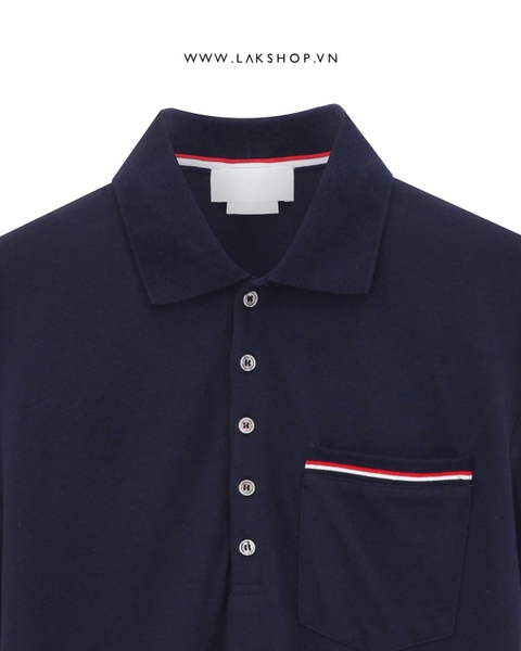 TB Navy Fine Mercerized Pique Polo Shirt