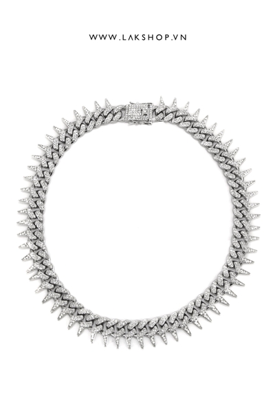 12mm Spiked Matching Alloy Chain Necklace (50cm)
