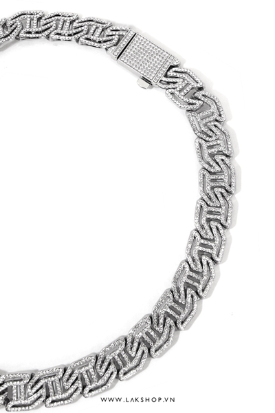 17mm Diamond Shaped Cuban Chain Necklace (50cm)