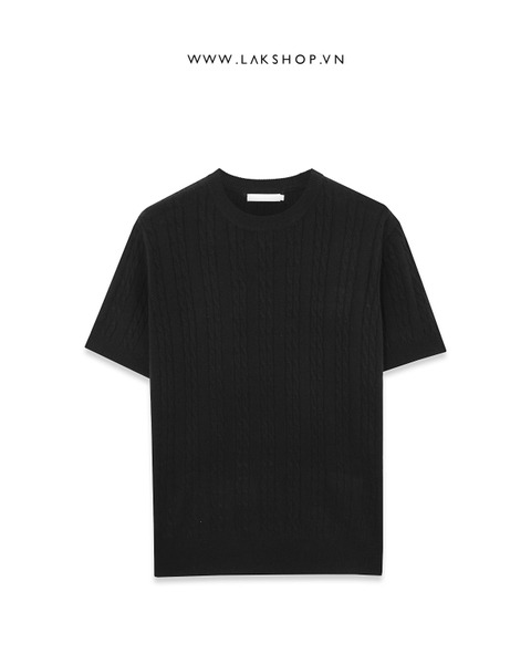 Black Rope Knitted T-shirt