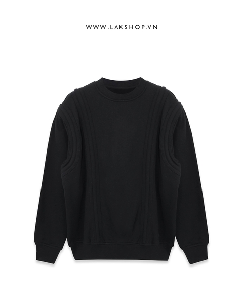 Áo Oversized Black with Thick Embossed Sweatshirts cs2