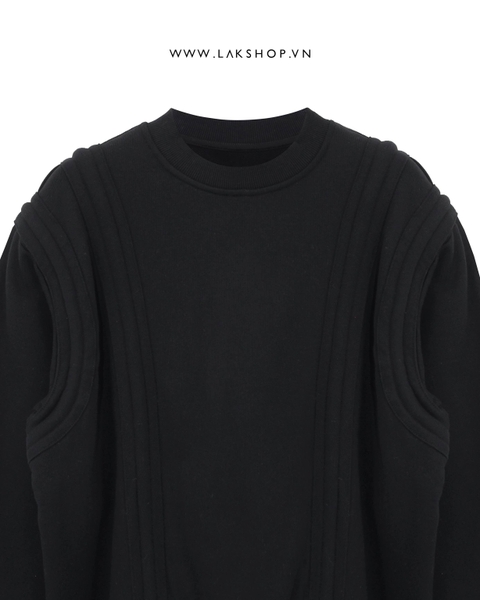 Áo Oversized Black with Thick Embossed Sweatshirts cs2