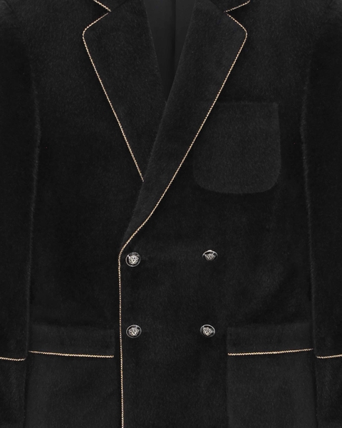 Black Gold Trim Double Breasted Blazer cs2