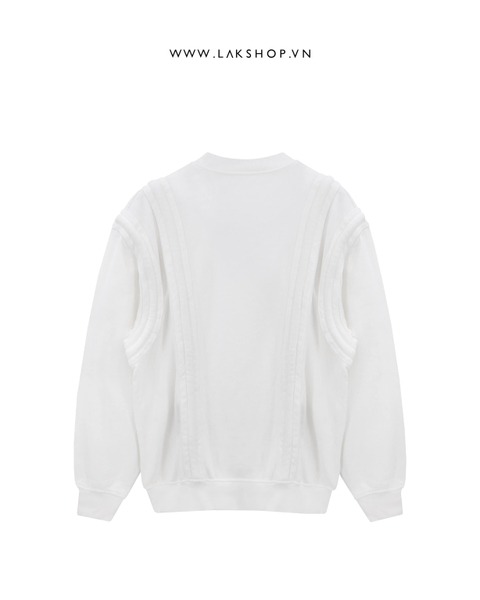 Áo Oversized White with Thick Embossed Sweatshirt cs2