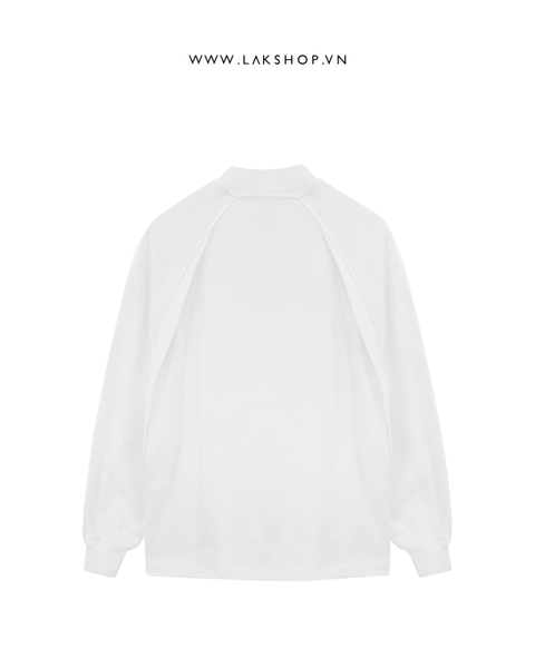 Áo Oversized White Embossed Hemmed  Sweatshirts cs2