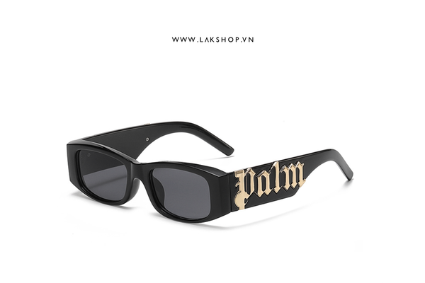 Black Palm Rectangle-frame Sunglasses