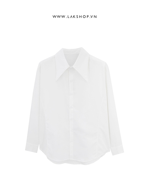 Áo White Shirt with Large Collar