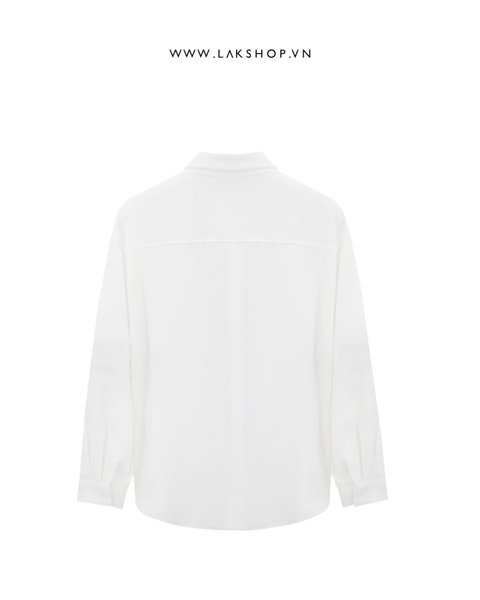 Áo White Shirt with Large Collar