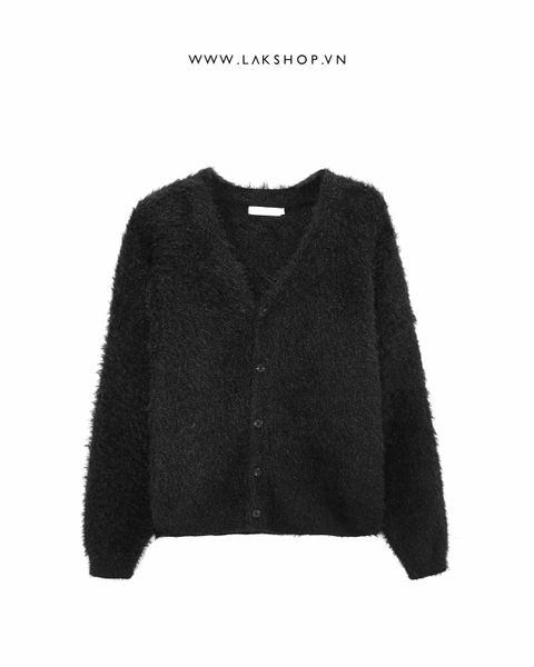 Oversized Black Bling Sweater Cardigan cs2