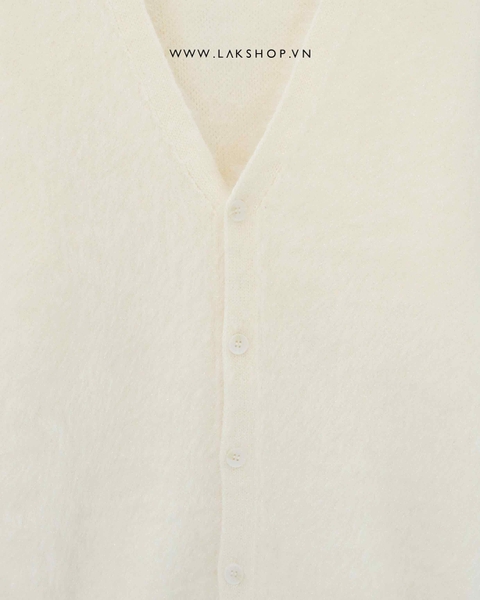 Áo Oversized Cream White Bling Sweater Cardigan cs2