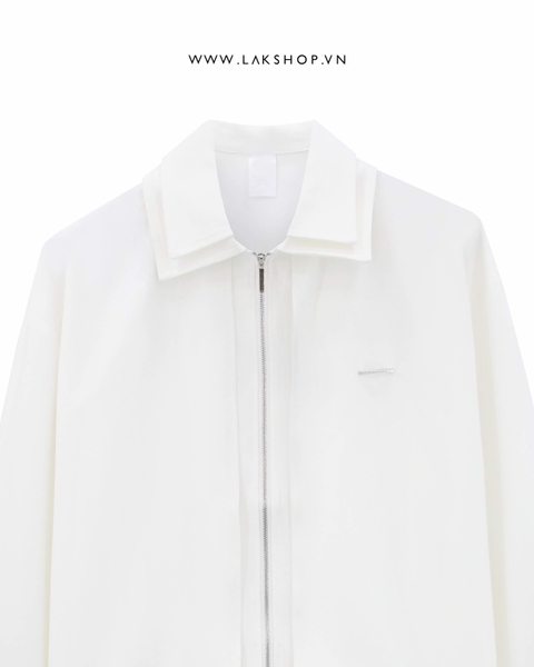 Oversized White Double Zipper Shirt