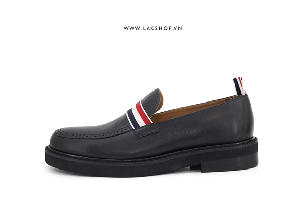 Th0m Br0wne Tricolour Band Leather Loafers Shoes