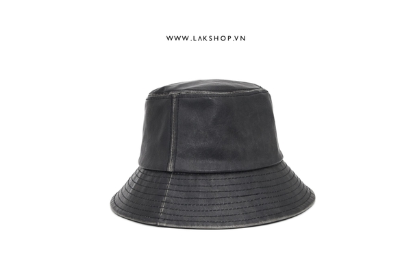 Washed Leather Bucket Hat