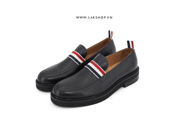 Th0m Br0wne Tricolour Band Leather Loafers Shoes
