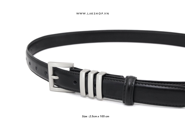 [HOT] Three Loop Leather Leather Belt (2,5 cm)