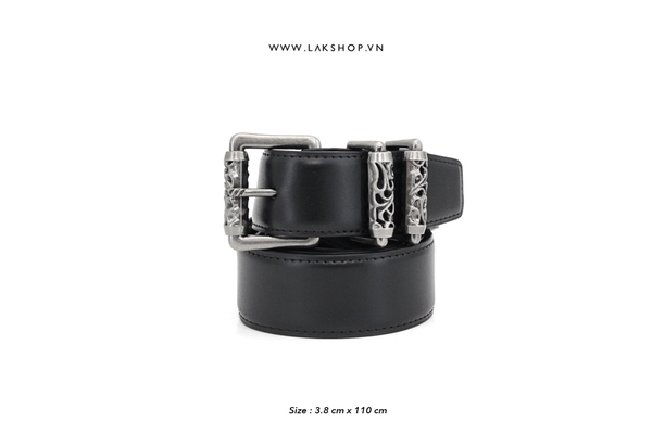 Thắt Lưng Black Square C.H Leather Belt 3.8cm