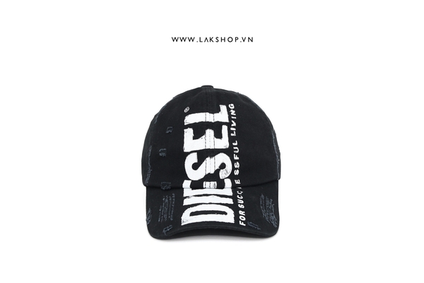 Djesel Logo Print Black Baseball Cap